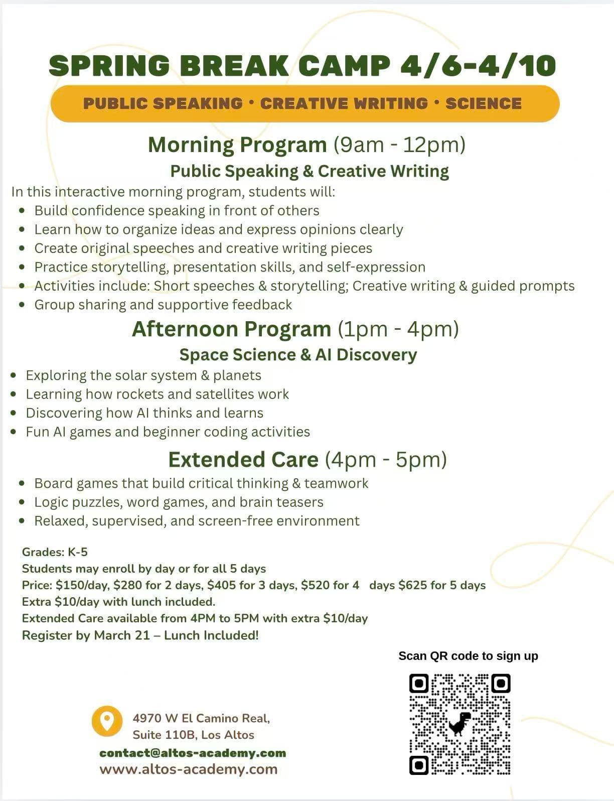 Altos Academy 2026 Spring Program